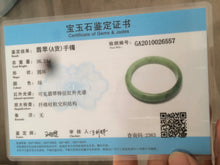 Load image into Gallery viewer, Certificated 54.5mm Type A 100% Natural apple green jadeite jade bangle X3-6557