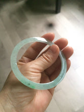 Load image into Gallery viewer, 58.6mm Certified Type A 100% Natural icy watery green super thin style Jadeite bangle M52