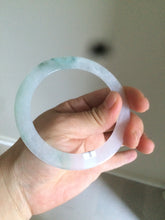 Load image into Gallery viewer, 60mm Certified Type A 100% Natural icy watery sunny green white Jadeite Jade bangle A83-4959