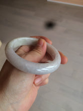 Load image into Gallery viewer, 55.5 mm Certified type A 100% Natural light purple/white/beige Jadeite bangle U117-6543
