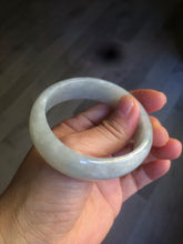 Load image into Gallery viewer, 51.5mm certified type A 100% Natural light green white oval Jadeite Jade bangle AQ6-9925
