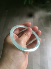 Load image into Gallery viewer, 58.6mm Certified Type A 100% Natural icy watery green super thin style Jadeite bangle M52