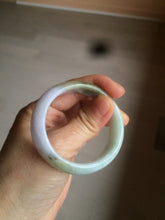 Load image into Gallery viewer, 47.5mm Certified Type A 100% Natural light green/purple/brown (Fu Lu Shou) oval Jadeite Jade bangle AT57-4197