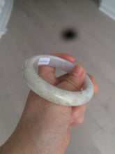 Load image into Gallery viewer, 55.5 mm Certified type A 100% Natural light purple/white/beige Jadeite bangle U117-6543