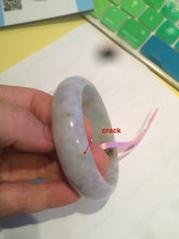 Load image into Gallery viewer, 57mm Certified Type A 100% Natural green/purple/brown Jadeite Jade bangle L69-0001