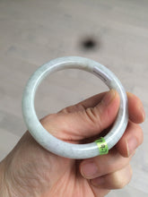 Load image into Gallery viewer, 53.9mm Certified Type A 100% Natural white/light purple Jadeite Jade bangle L117-2745