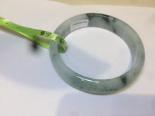Load image into Gallery viewer, 52mm 100% natural certified green green/white oval jadeite jade bangle AB32-5304