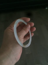 Load image into Gallery viewer, 61.5mm Certified Type A 100% Natural white/brown super thin style Jadeite bangle M53