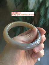 Load image into Gallery viewer, 100% natural icy clear agate bangle group AB37