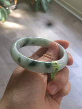 Load image into Gallery viewer, 52mm 100% natural certified green green/white oval jadeite jade bangle AB32-5304