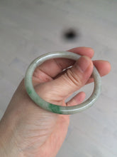 Load image into Gallery viewer, 48mm certified Type A 100% Natural sunny green/dark green/gray/black round cut Jadeite Jade bangle am64-6622