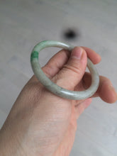 Load image into Gallery viewer, 48mm certified Type A 100% Natural sunny green/dark green/gray/black round cut Jadeite Jade bangle am64-6622