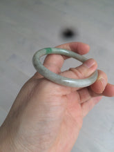 Load image into Gallery viewer, 48mm certified Type A 100% Natural sunny green/dark green/gray/black round cut Jadeite Jade bangle am64-6622