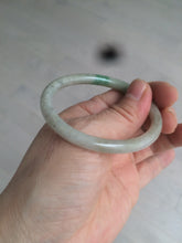 Load image into Gallery viewer, 48mm certified Type A 100% Natural sunny green/dark green/gray/black round cut Jadeite Jade bangle am64-6622
