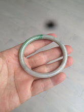 Load image into Gallery viewer, 48mm certified Type A 100% Natural sunny green/dark green/gray/black round cut Jadeite Jade bangle am64-6622