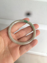 Load image into Gallery viewer, 48mm certified Type A 100% Natural sunny green/dark green/gray/black round cut Jadeite Jade bangle am64-6622