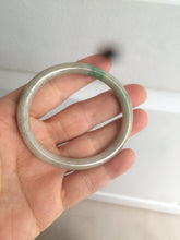 Load image into Gallery viewer, 48mm certified Type A 100% Natural sunny green/dark green/gray/black round cut Jadeite Jade bangle am64-6622