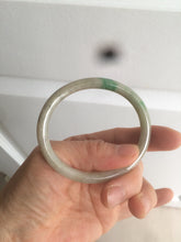 Load image into Gallery viewer, 48mm certified Type A 100% Natural sunny green/dark green/gray/black round cut Jadeite Jade bangle am64-6622