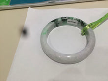 Load image into Gallery viewer, 55.6mm 100% natural Type A sunny green/white/purple jadeite jade bangle L116-4934