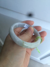 Load image into Gallery viewer, 54.3mm certifed 100% natural certified watery light green/white jadeite jade bangle Q88-7697