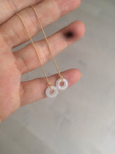 Load image into Gallery viewer, 100% Natural icy watery white/green/brown ring dangling jadeite Jade earring C10 Add one item. Not sale alone