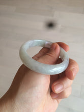 Load image into Gallery viewer, 52mm Certified 100% natural Type A light green/purple oval jadeite jade bangle U118-6866
