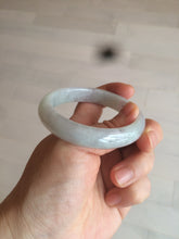 Load image into Gallery viewer, 52mm Certified 100% natural Type A light green/purple oval jadeite jade bangle U118-6866