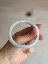 Load image into Gallery viewer, 52mm Certified 100% natural Type A light green/purple oval jadeite jade bangle U118-6866