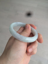 Load image into Gallery viewer, 52mm Certified 100% natural Type A light green/purple oval jadeite jade bangle U118-6866