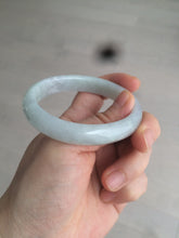 Load image into Gallery viewer, 52mm Certified 100% natural Type A light green/purple oval jadeite jade bangle U118-6866
