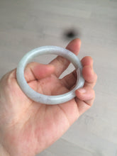 Load image into Gallery viewer, 52mm Certified 100% natural Type A light green/purple oval jadeite jade bangle U118-6866