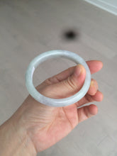 Load image into Gallery viewer, 52mm Certified 100% natural Type A light green/purple oval jadeite jade bangle U118-6866