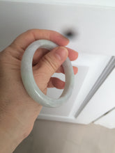 Load image into Gallery viewer, 52mm Certified 100% natural Type A light green/purple oval jadeite jade bangle U118-6866