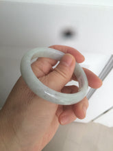 Load image into Gallery viewer, 52mm Certified 100% natural Type A light green/purple oval jadeite jade bangle U118-6866