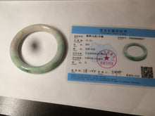 Load image into Gallery viewer, 56mm certified 100% natural sunny green/white/purple/yellow round cut jadeite jade bangle AF9-8927