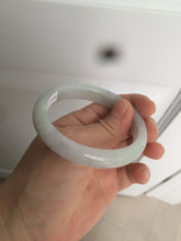 Load image into Gallery viewer, 52mm Certified 100% natural Type A light green/purple oval jadeite jade bangle U118-6866