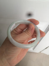 Load image into Gallery viewer, 52mm Certified 100% natural Type A light green/purple oval jadeite jade bangle U118-6866