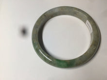 Load image into Gallery viewer, 61.5mm certified type A 100% Natural sunny green/brown/gray Jadeite Jade bangle AK48-2725