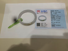 Load image into Gallery viewer, 51mm Certified Type A 100% Natural yellow/white Jadeite Jade bangle M33-0091