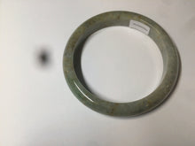 Load image into Gallery viewer, 61.5mm certified type A 100% Natural sunny green/brown/gray Jadeite Jade bangle AK48-2725