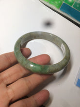 Load image into Gallery viewer, 61.5mm certified type A 100% Natural sunny green/brown/gray Jadeite Jade bangle AK48-2725
