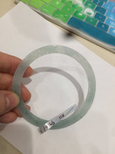 Load image into Gallery viewer, 58.6mm Certified Type A 100% Natural icy watery green super thin style Jadeite bangle M52