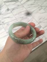 Load image into Gallery viewer, 54.5mm Certified Type A 100% Natural watery light green jadeite jade bangle D61