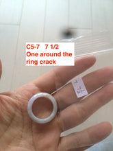 Load image into Gallery viewer, Size 3-10 1/4 100% natural type A gree/white/purple/yellow jadeite jade band ring C5 (Add on item! not sale individually)