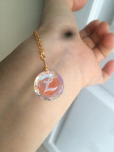 Load image into Gallery viewer, 17mm faceted glass crystal Initial letter "C" "H" "K" "L" "R" pendant (necklace) AD4 Add on item, not sale individually.