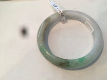 Load image into Gallery viewer, 56.5mm certified 100% natural Type A sunny green/white jadeite jade bangle A80-0458