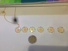 Load image into Gallery viewer, 17mm faceted glass crystal Initial letter "C" "H" "K" "L" "R" pendant (necklace) AD4 Add on item, not sale individually.