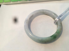 Load image into Gallery viewer, 56.5mm certified 100% natural Type A sunny green/white jadeite jade bangle A80-0458