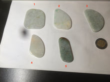 Load image into Gallery viewer, 100% Natural icy watery light green/white Jadeite gua sha (刮痧) Jadeite jade AF18 (Add on item! not sale individually)
