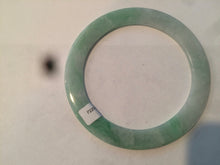 Load image into Gallery viewer, 53.7mm certificated Type A 100% Natural sunny green Jadeite Jade bangle A82-4958
